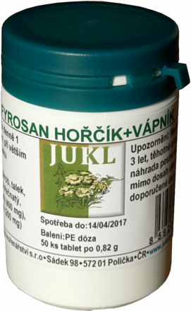 Jukl Fyrosan Horčík + Vápnik tablety 50ks